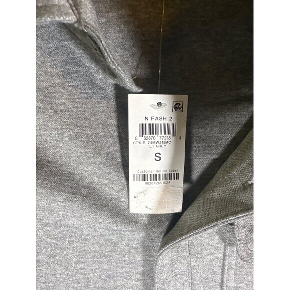 And Now This Gray Mens Solid Long-Sleeve Button-up Knit Shirt, NWT, Size S - Picture 5 of 5